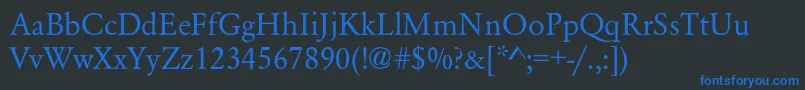 YearlindNormal Font – Blue Fonts on Black Background