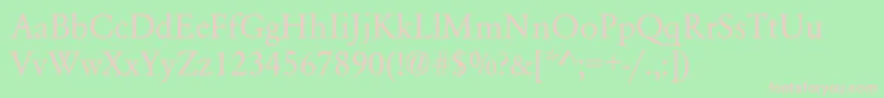 YearlindNormal Font – Pink Fonts on Green Background