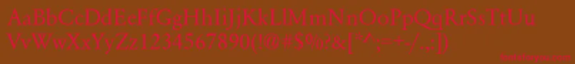 YearlindNormal Font – Red Fonts on Brown Background