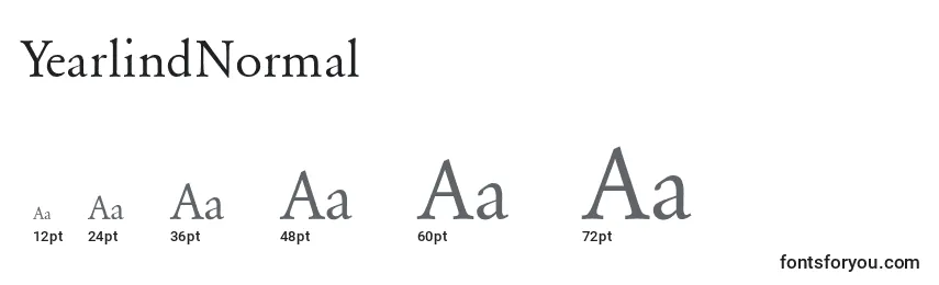 YearlindNormal Font Sizes