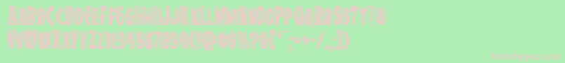 Hitchblockbevel Font – Pink Fonts on Green Background