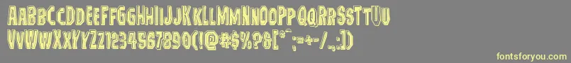 Hitchblockbevel Font – Yellow Fonts on Gray Background