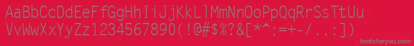 Letter Font – Gray Fonts on Red Background