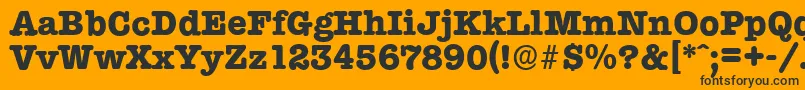 TypewriterserialXboldRegular Font – Black Fonts on Orange Background