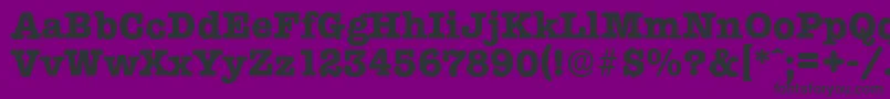 TypewriterserialXboldRegular Font – Black Fonts on Purple Background