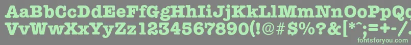 TypewriterserialXboldRegular Font – Green Fonts on Gray Background