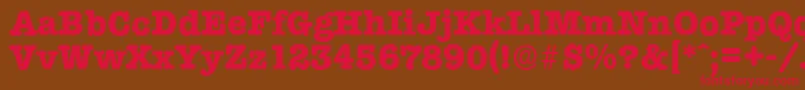 TypewriterserialXboldRegular Font – Red Fonts on Brown Background