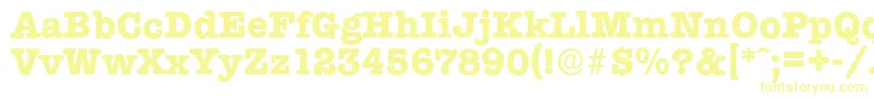 TypewriterserialXboldRegular Font – Yellow Fonts on White Background