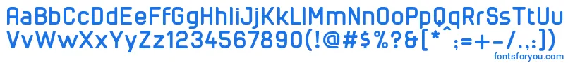 フォントCuyabraBold – 白い背景に青い文字