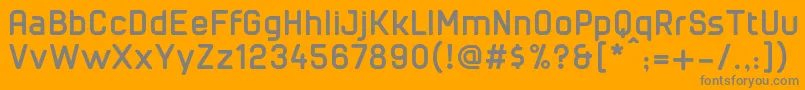 フォントCuyabraBold – オレンジの背景に灰色の文字