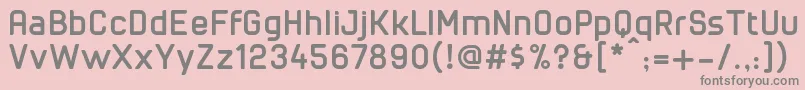 フォントCuyabraBold – ピンクの背景に灰色の文字