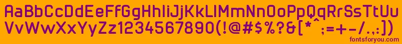 CuyabraBold Font – Purple Fonts on Orange Background