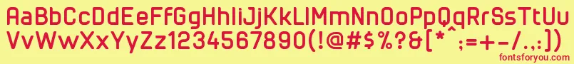 CuyabraBold Font – Red Fonts on Yellow Background