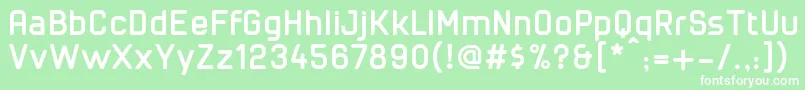 フォントCuyabraBold – 緑の背景に白い文字