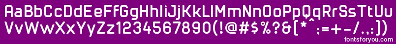 フォントCuyabraBold – 紫の背景に白い文字