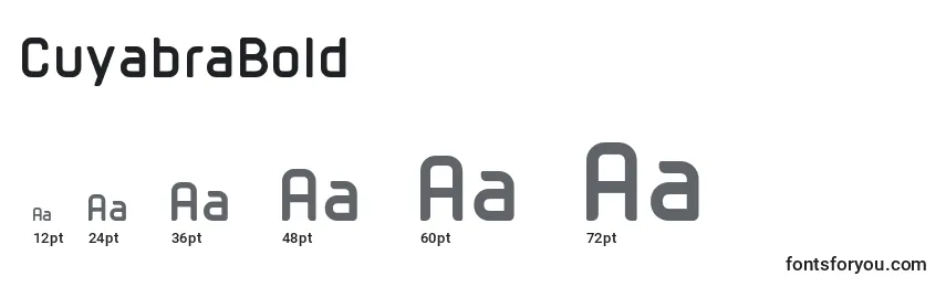 Größen der Schriftart CuyabraBold