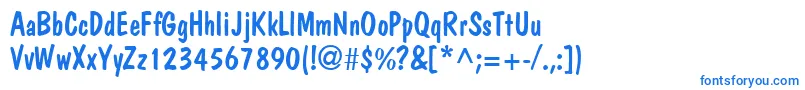 JargonsskRegular-Schriftart – Blaue Schriften auf weißem Hintergrund