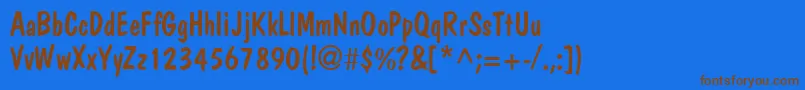 Шрифт JargonsskRegular – коричневые шрифты на синем фоне