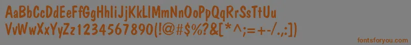 JargonsskRegular-Schriftart – Braune Schriften auf grauem Hintergrund