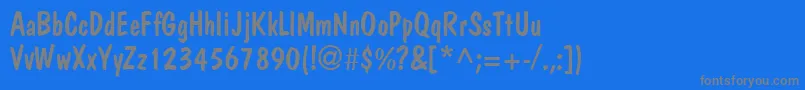 JargonsskRegular-Schriftart – Graue Schriften auf blauem Hintergrund