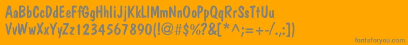 JargonsskRegular Font – Gray Fonts on Orange Background