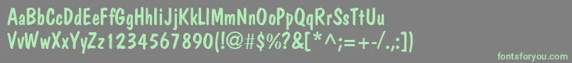 JargonsskRegular Font – Green Fonts on Gray Background