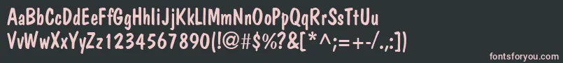 JargonsskRegular Font – Pink Fonts on Black Background