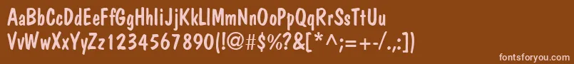 JargonsskRegular Font – Pink Fonts on Brown Background