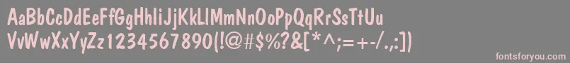 JargonsskRegular Font – Pink Fonts on Gray Background