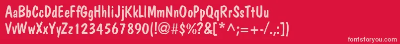 JargonsskRegular Font – Pink Fonts on Red Background