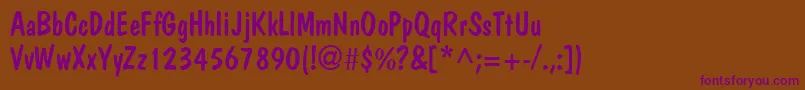 JargonsskRegular Font – Purple Fonts on Brown Background