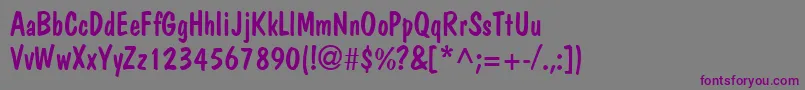 Шрифт JargonsskRegular – фиолетовые шрифты на сером фоне