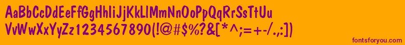 JargonsskRegular Font – Purple Fonts on Orange Background
