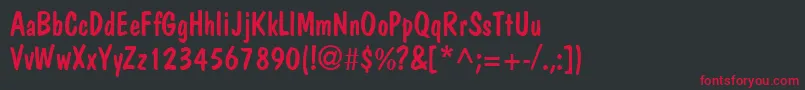 JargonsskRegular Font – Red Fonts on Black Background