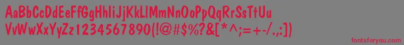 JargonsskRegular Font – Red Fonts on Gray Background