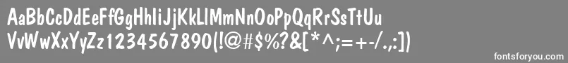 JargonsskRegular Font – White Fonts on Gray Background