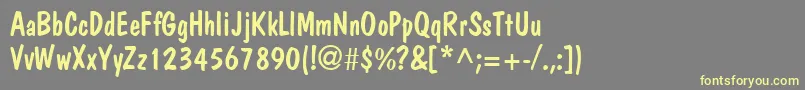 JargonsskRegular-Schriftart – Gelbe Schriften auf grauem Hintergrund