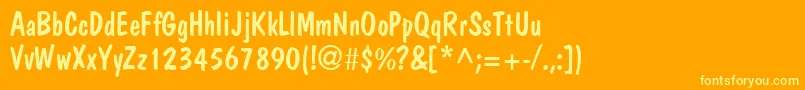 JargonsskRegular Font – Yellow Fonts on Orange Background