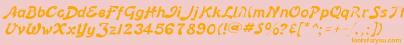 BannerLiteBold Font – Orange Fonts on Pink Background