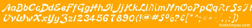 BannerLiteBold Font – White Fonts on Orange Background