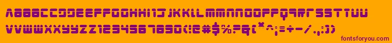 Young Techs Laser Font – Purple Fonts on Orange Background
