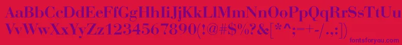 OgilvyBold Font – Purple Fonts on Red Background