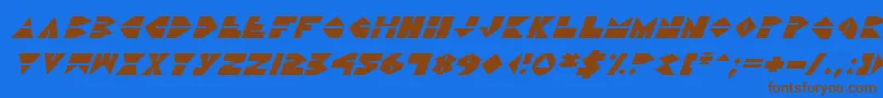 Ddorkv2i Font – Brown Fonts on Blue Background