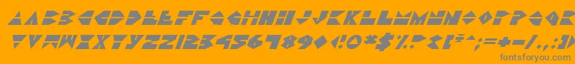 Ddorkv2i-Schriftart – Graue Schriften auf orangefarbenem Hintergrund