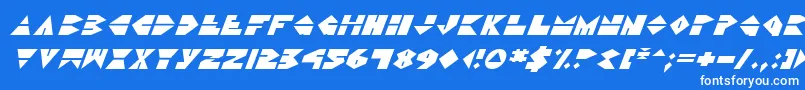 フォントDdorkv2i – 青い背景に白い文字