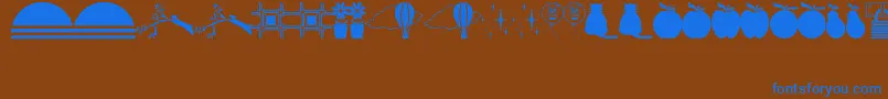 OtherDingsJl Font – Blue Fonts on Brown Background