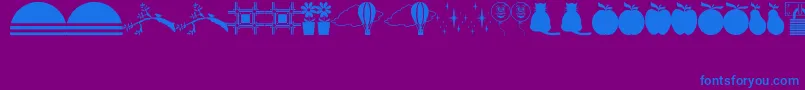 OtherDingsJl Font – Blue Fonts on Purple Background