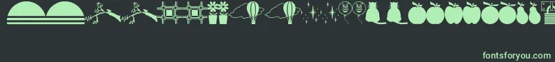 OtherDingsJl Font – Green Fonts on Black Background