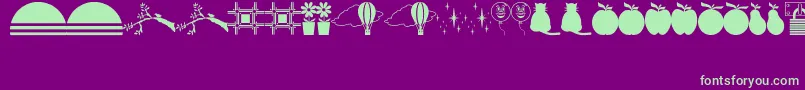 OtherDingsJl Font – Green Fonts on Purple Background