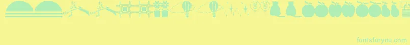 OtherDingsJl Font – Green Fonts on Yellow Background